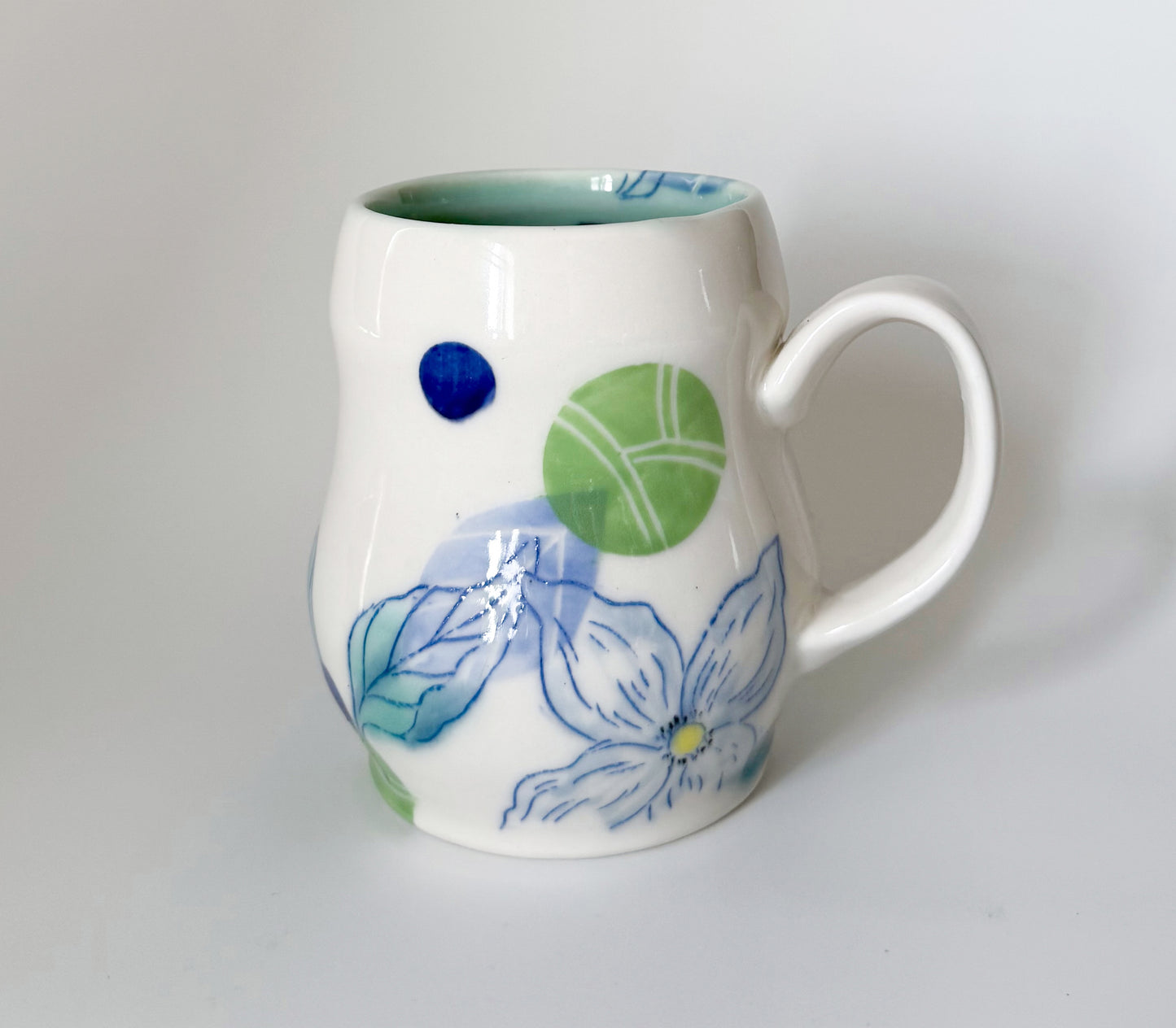 Large mug with dogwood blossoms