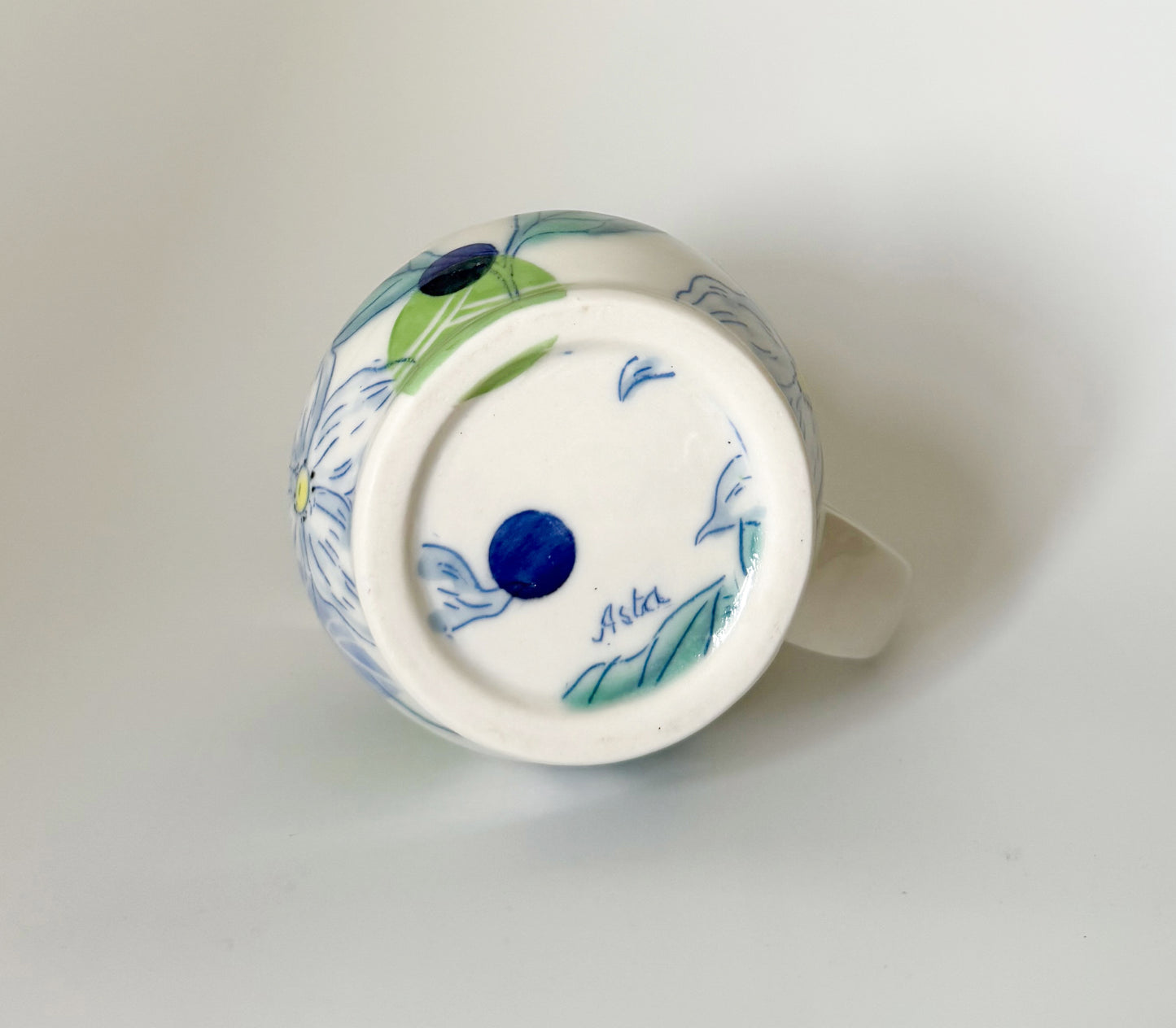 Large mug with dogwood blossoms