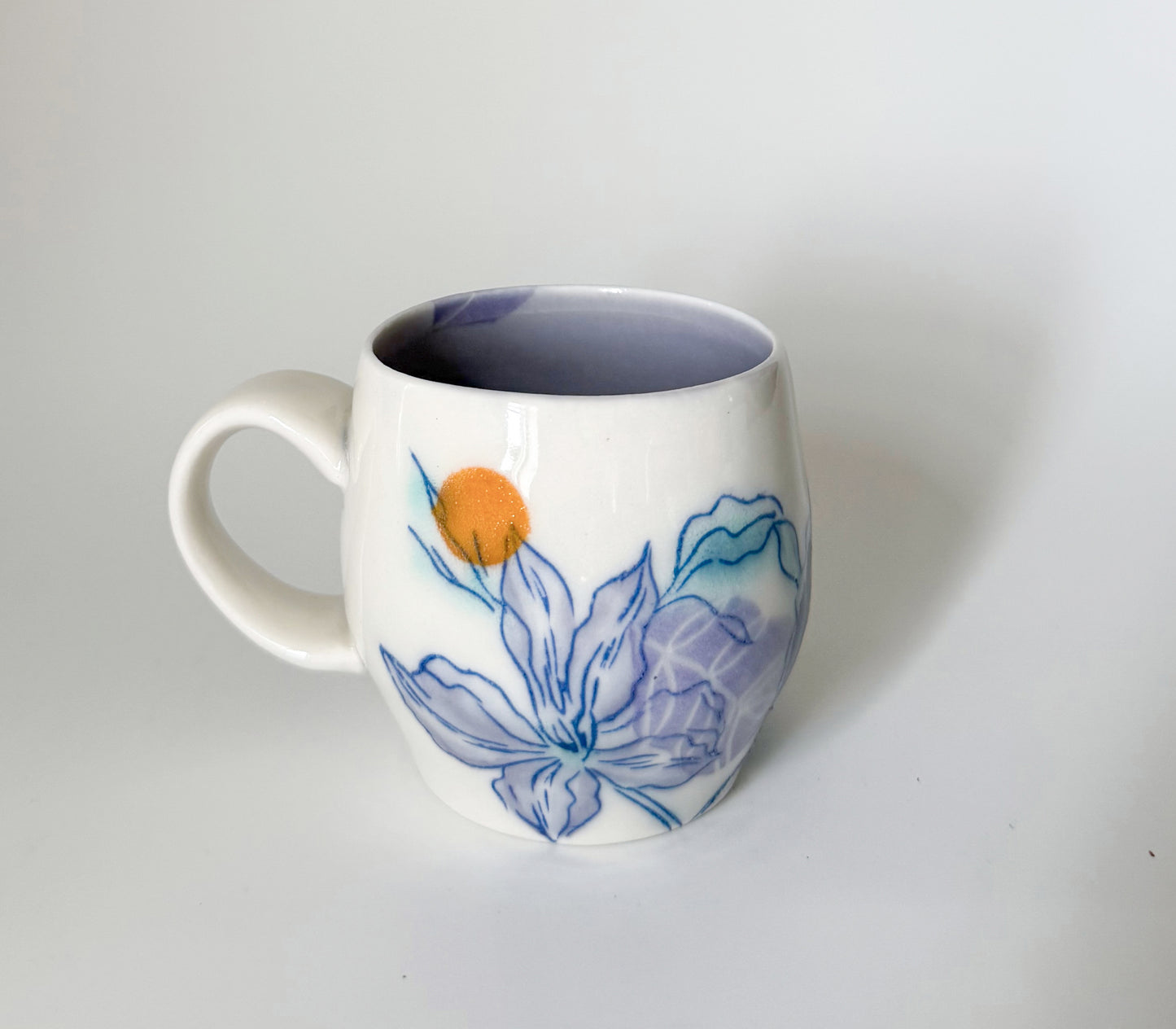 Small mug with clematis