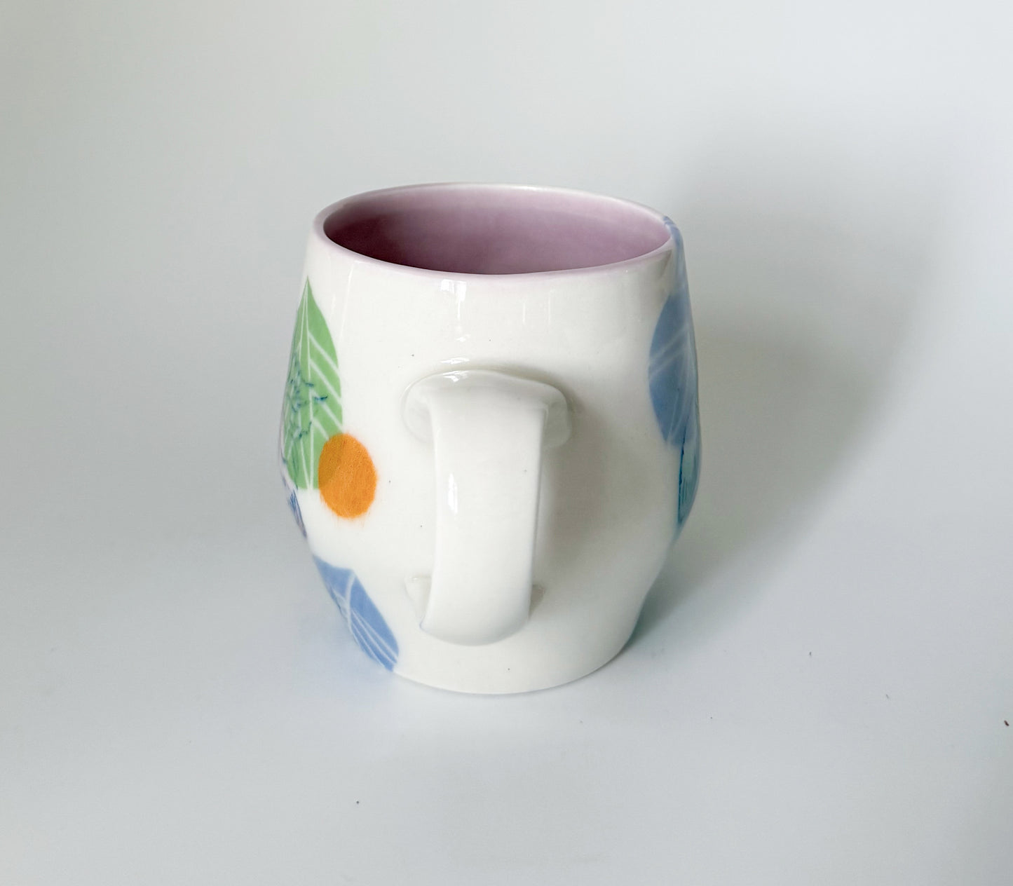Small mug with pink poppies