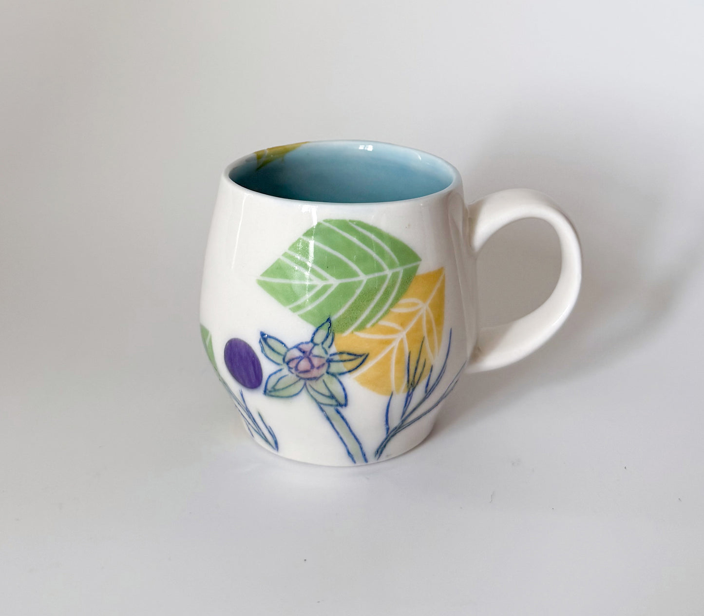 Small mug with cosmos flowers
