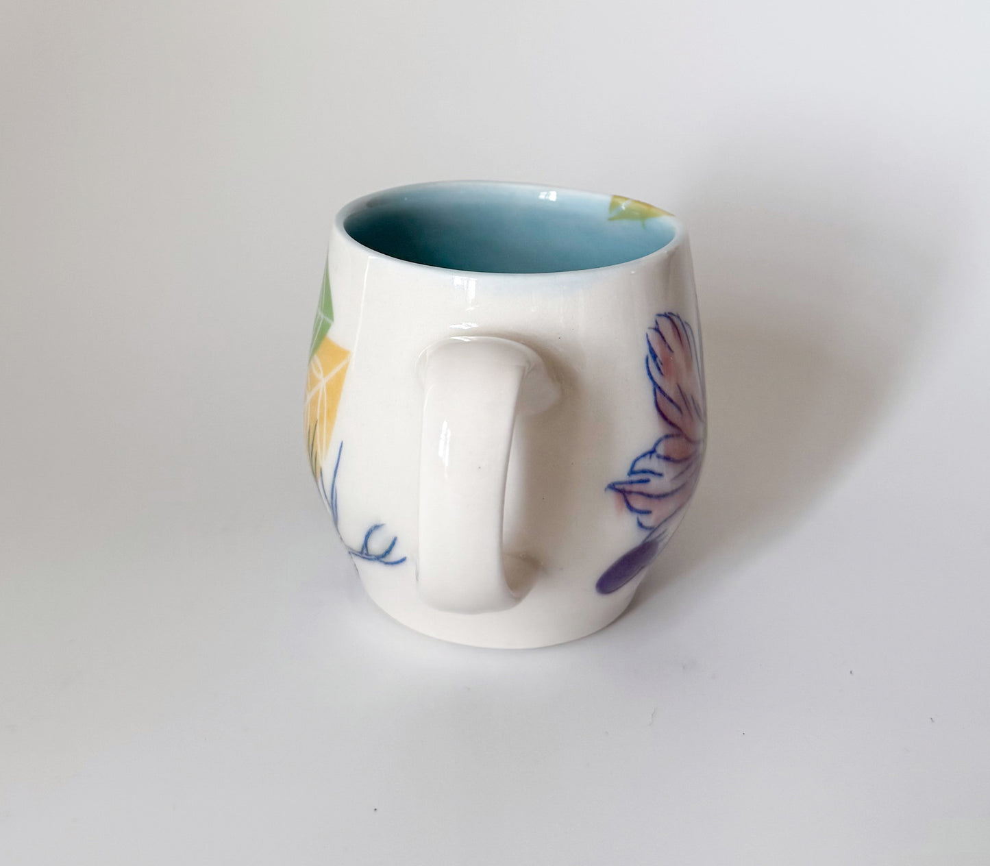 Small mug with cosmos flowers