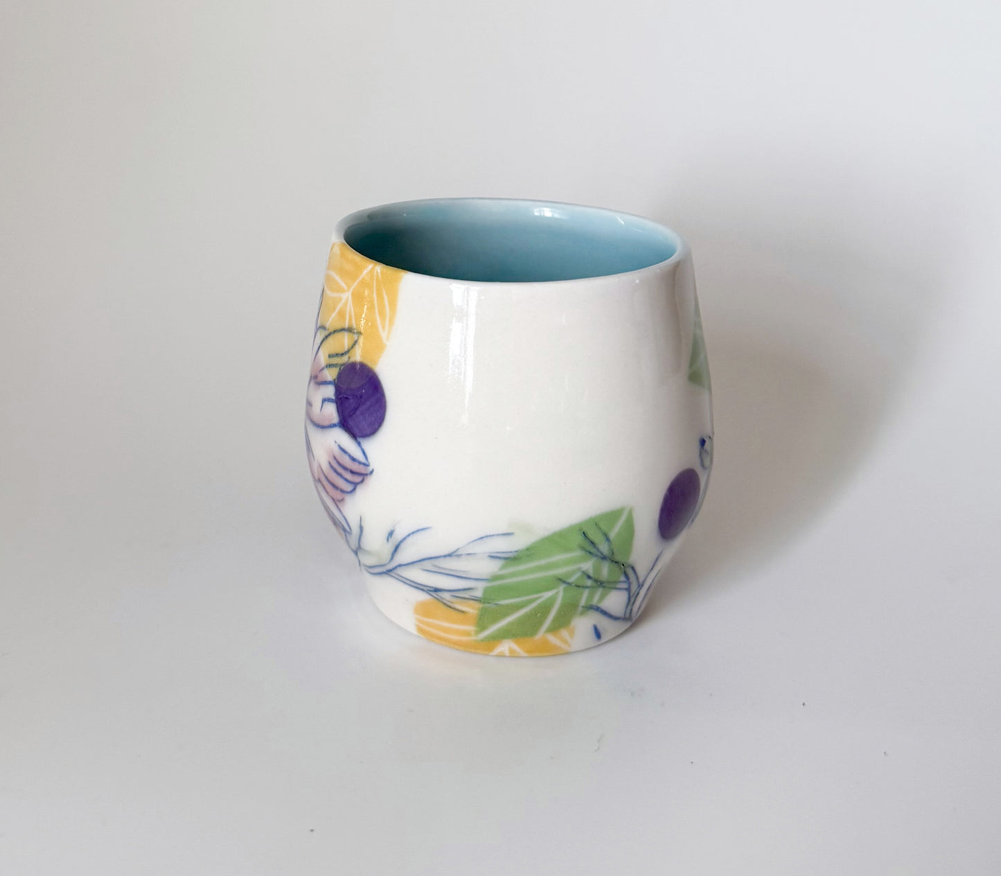 Small mug with cosmos flowers