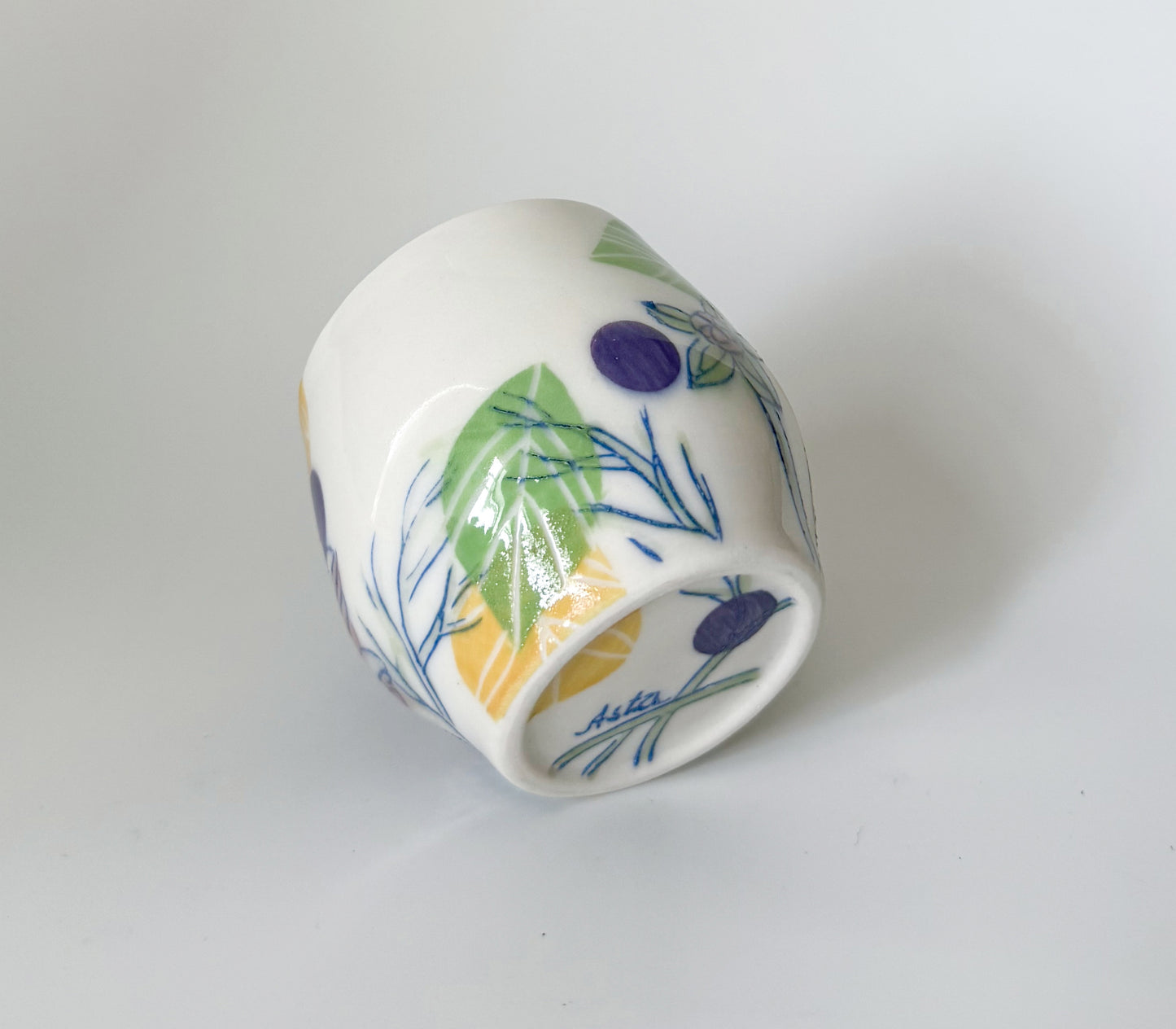 Small mug with cosmos flowers