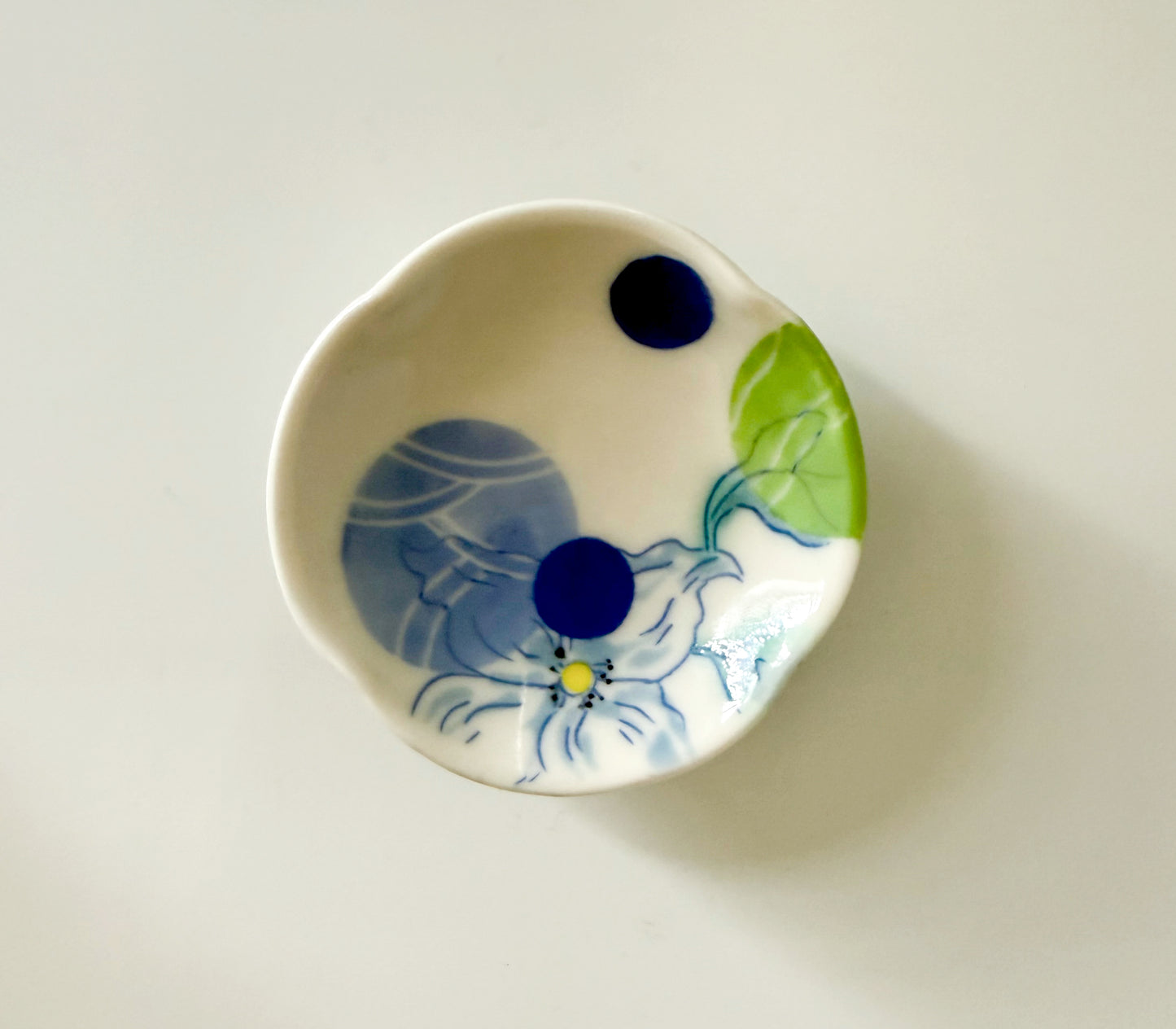 Small dish with dogwoods
