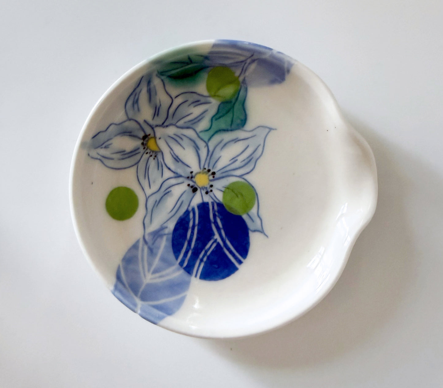 Spoon rest with dogwoods