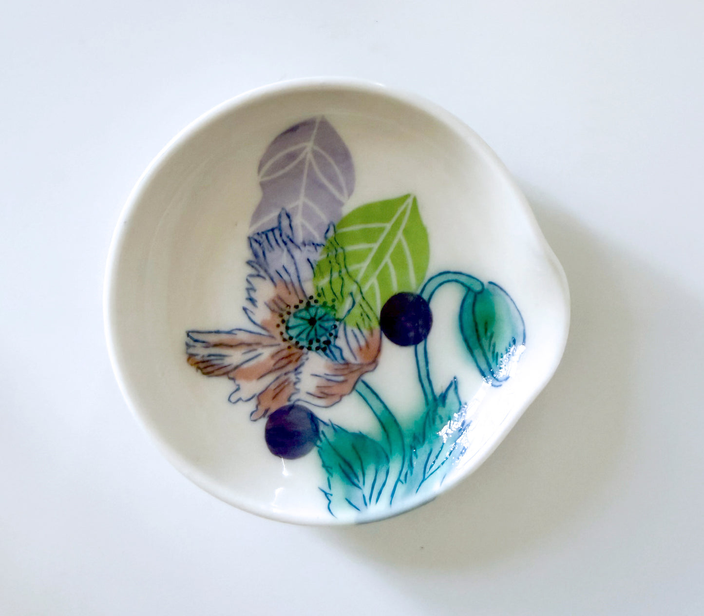Spoon rest with poppy