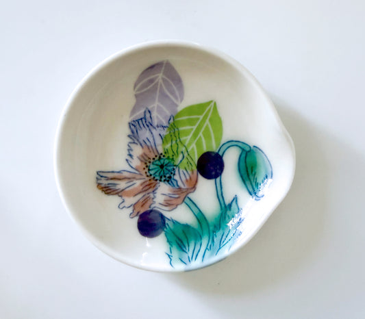Spoon rest with poppy
