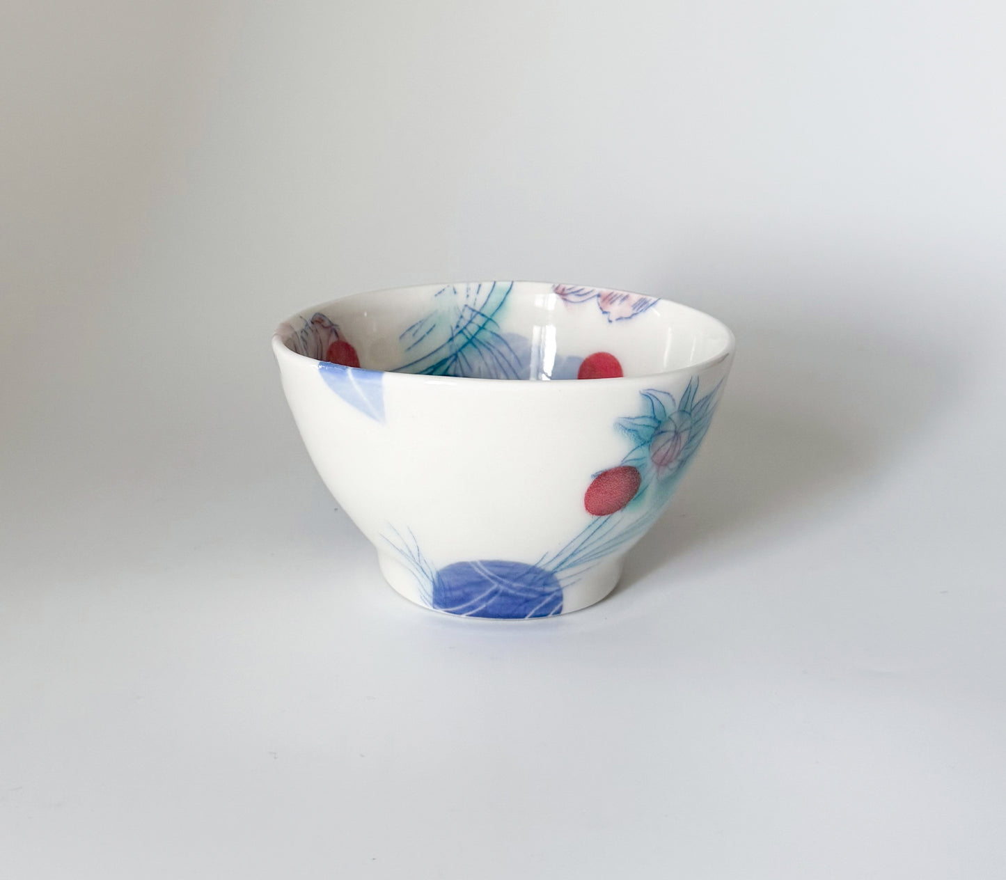 Small bowl with cosmos flowers