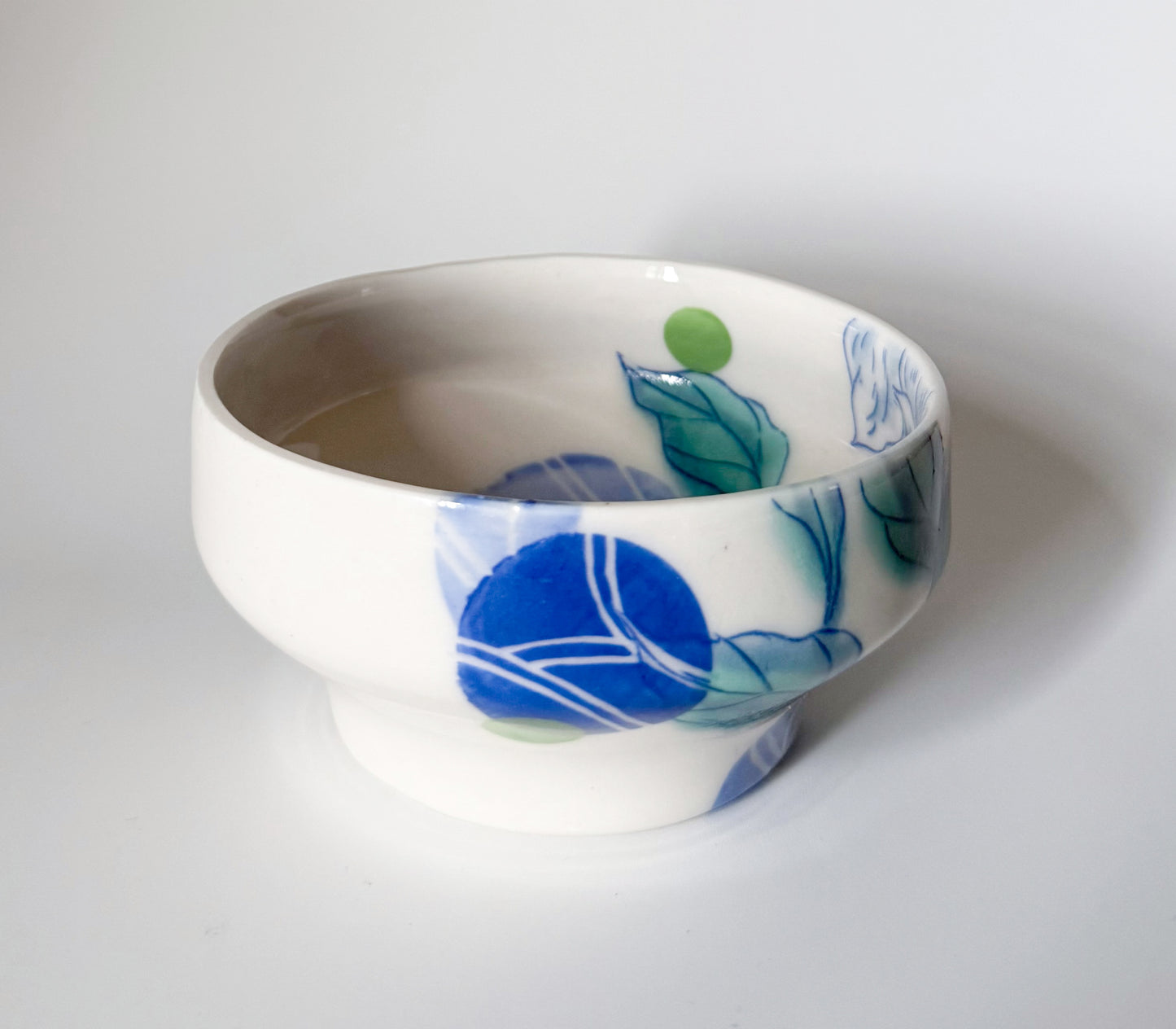 Individual bowl with dogwoods