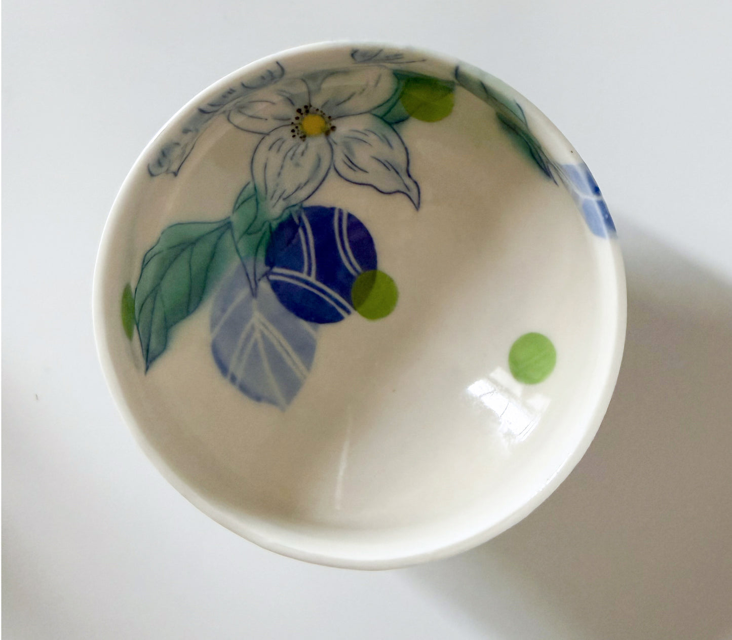 Individual bowl with dogwoods