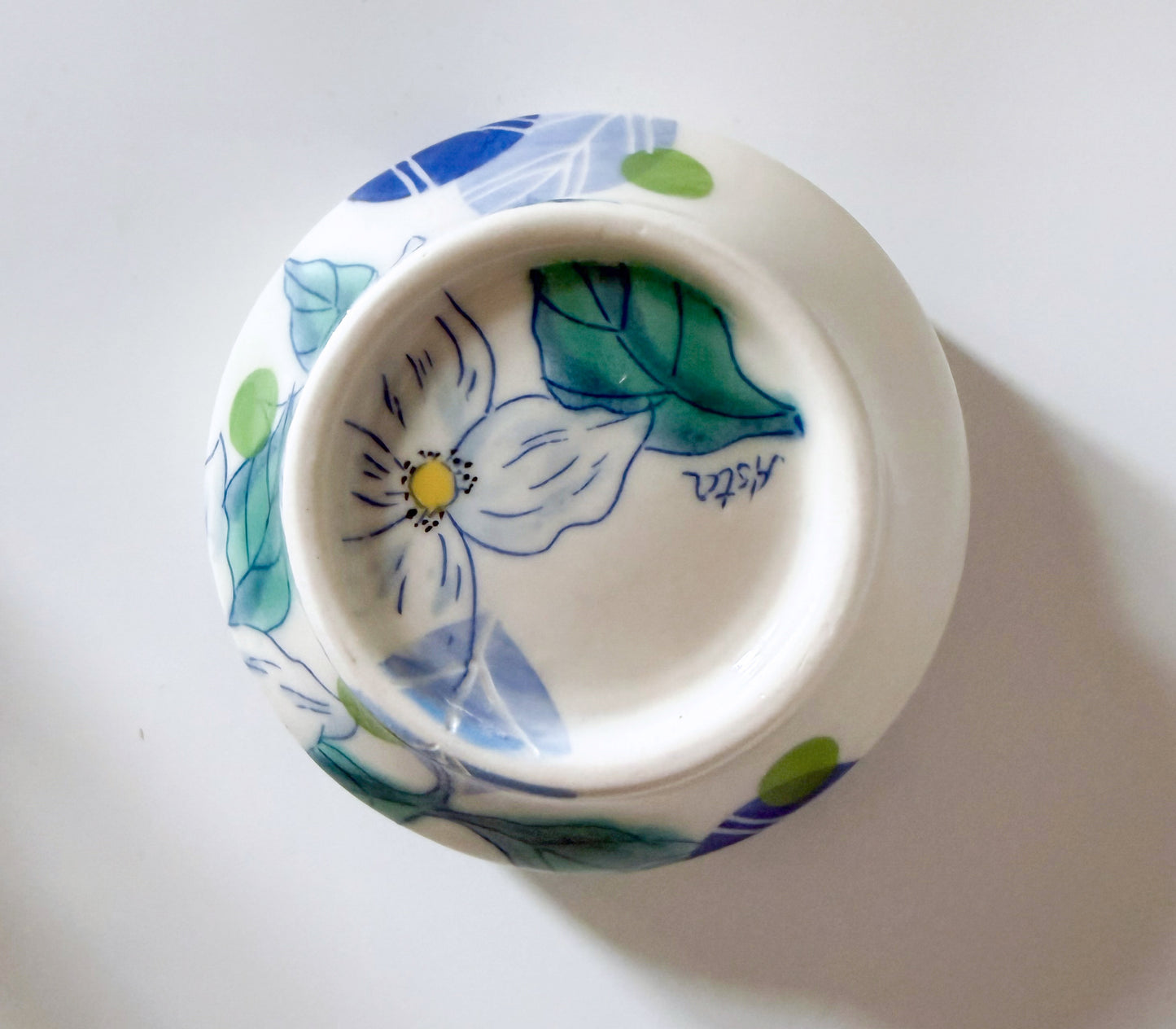 Individual bowl with dogwoods