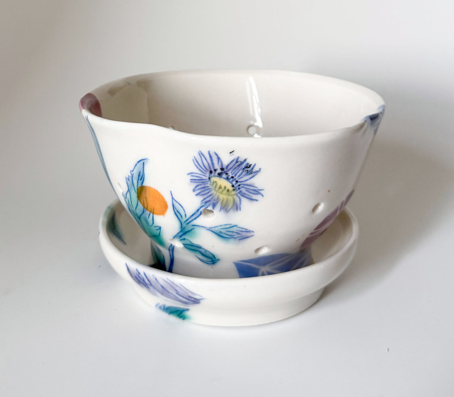 Berry bowl with poppies
