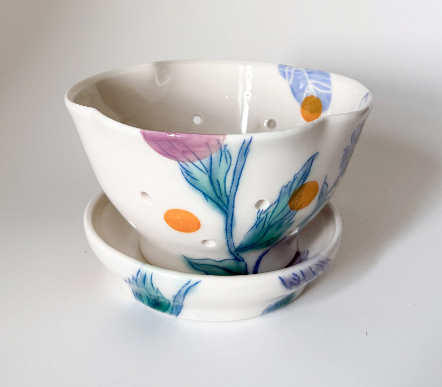 Berry bowl with poppies