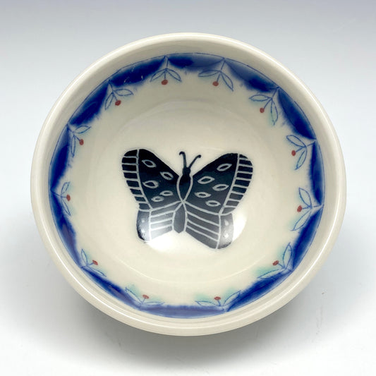 Small bowl with black butterfly  02