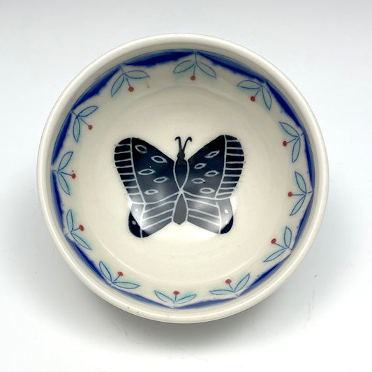 Small bowl with black butterfly  03
