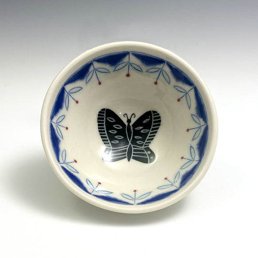 Small bowl with black butterfly  04