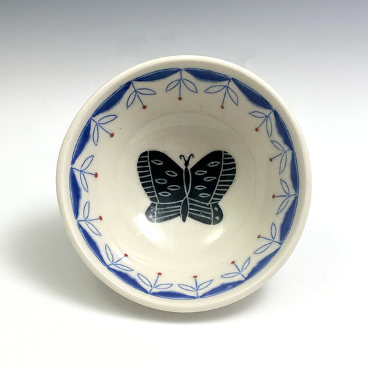 Small bowl with black butterfly  06